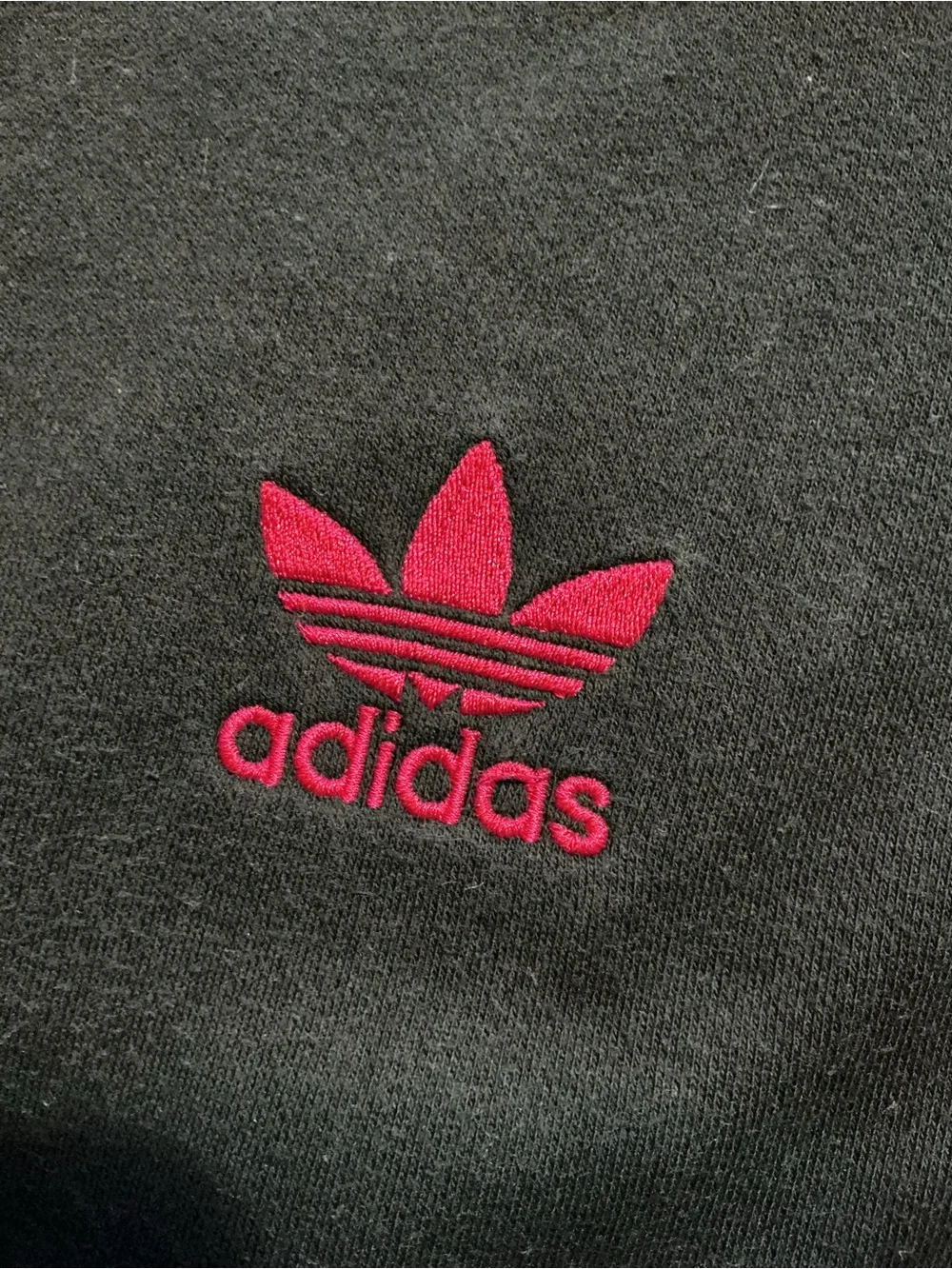 $110 Adidas Originals Embroidered Trefoil 3 Stripes Black Pullover Hoodie